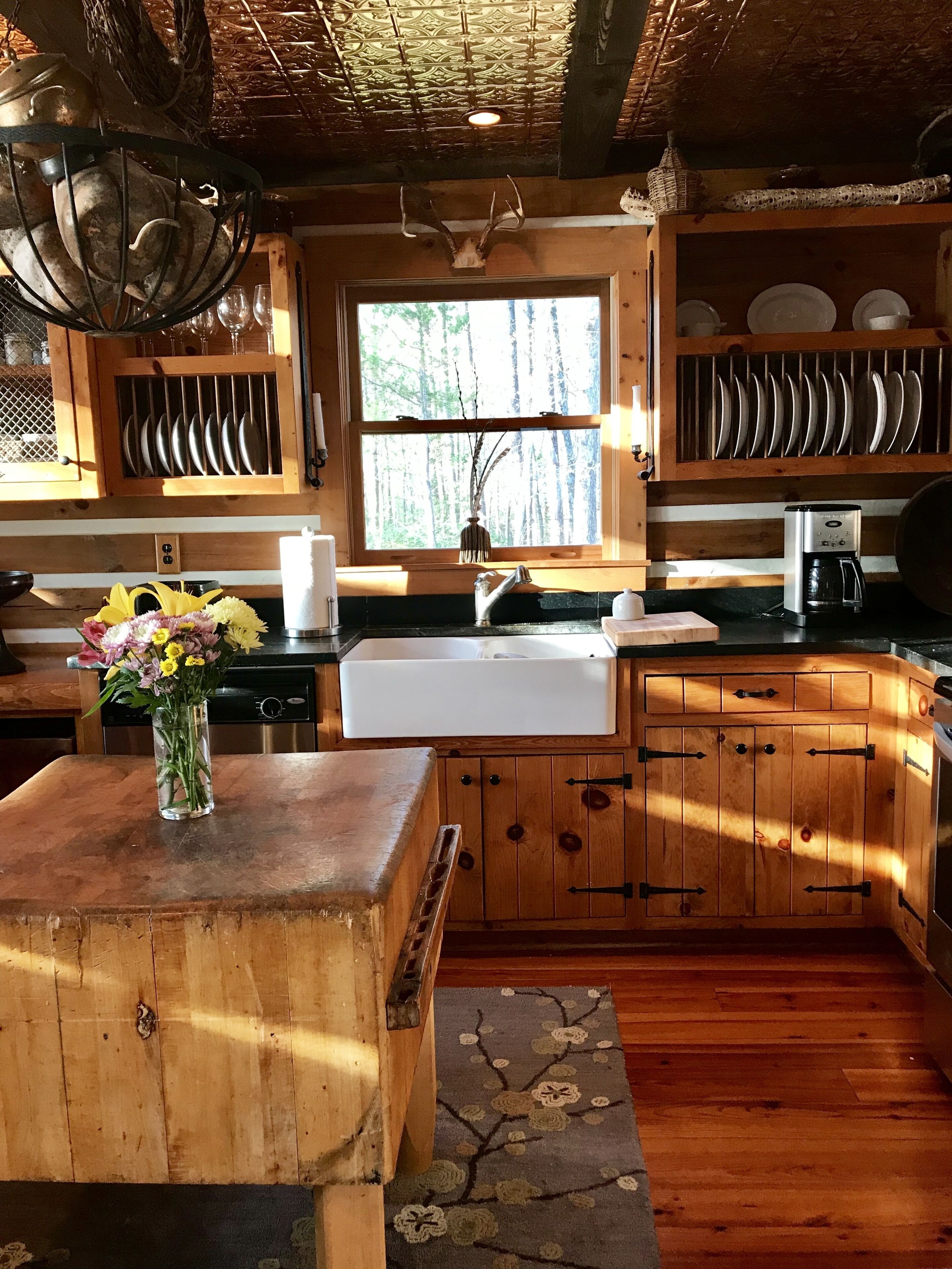 WATERFRONT LOG HOME w/ HOT TUB, 2 FIREPLACES, FIRE PIT, 77" TV SURROUND SOUND!