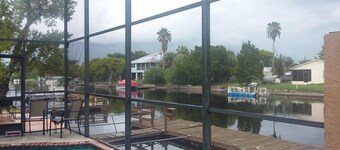 Waterfront home on deep water canal
