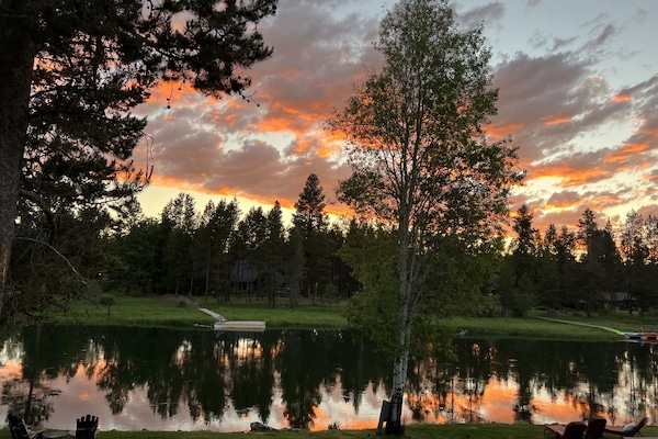 Outdoor banquet area