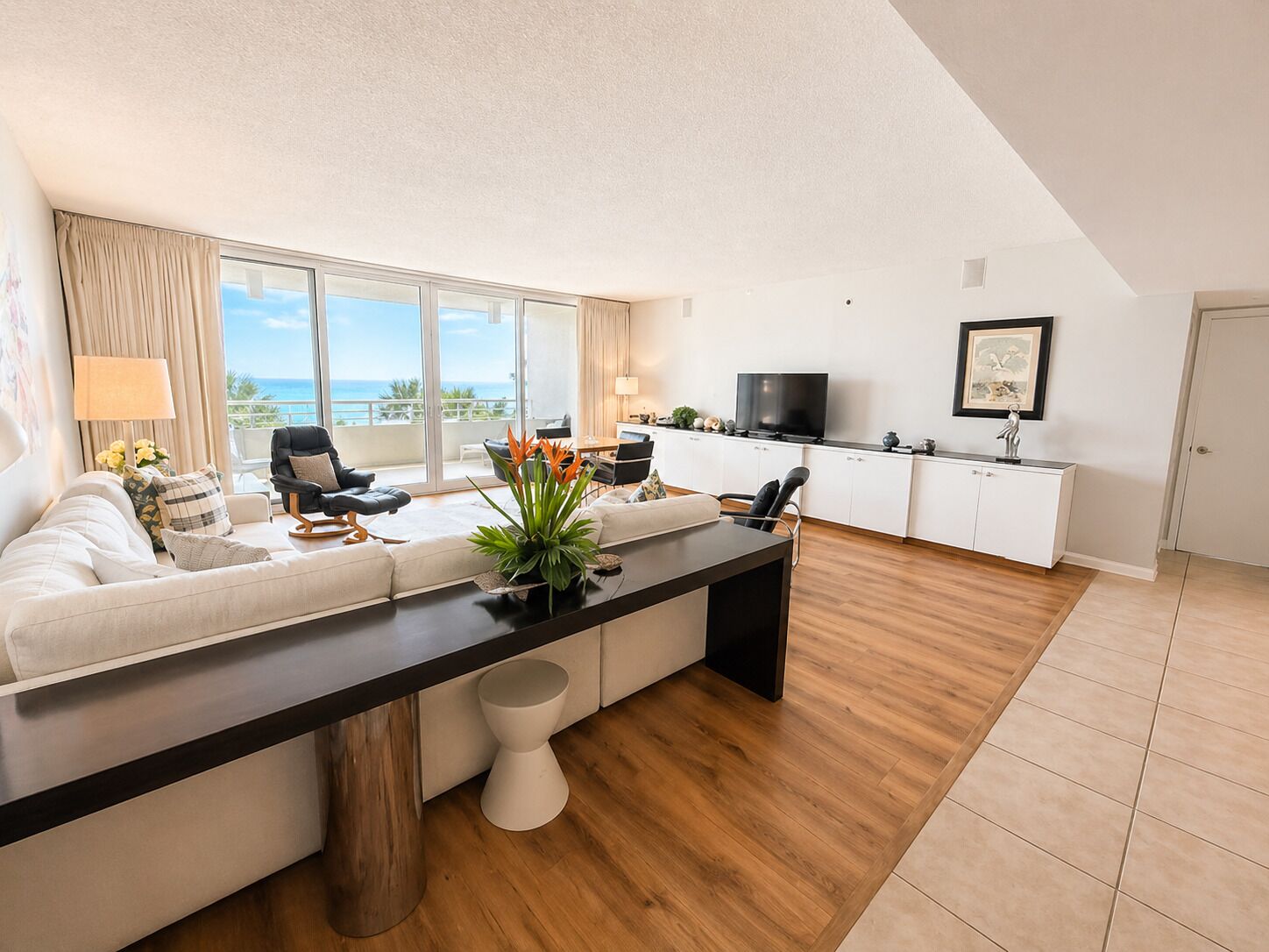 Smart TV, DVD player, books, music library