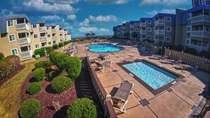 Outdoor pool, a heated pool