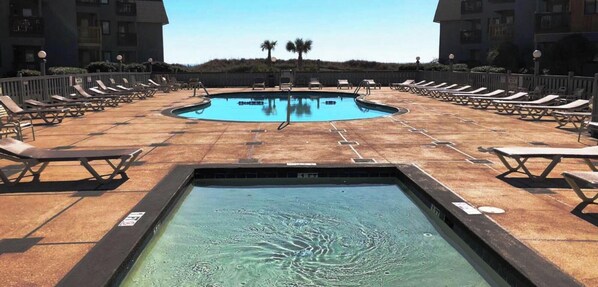 Outdoor pool, a heated pool
