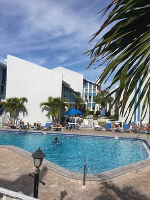 A heated pool