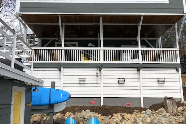View of the house from the dock. Provides panoramic view, breathtaking.