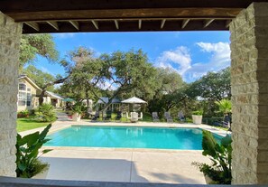 Pool - Historic Gated Estate, Pool, Cabana, 2 Kitchens, Lush, Kayaks, Walk 2 Frio! (Concan)