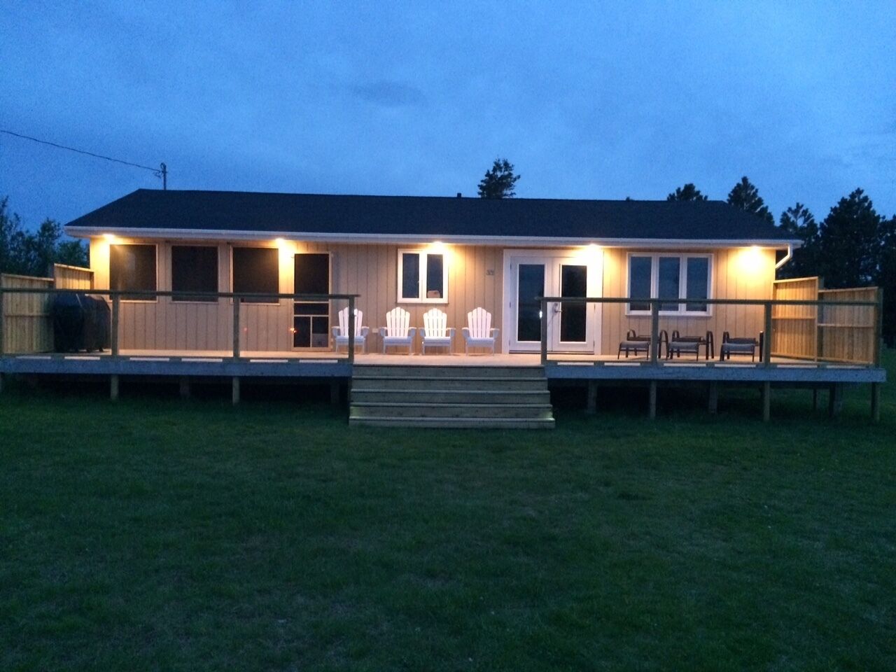 Cottage at dusk, the stars are about to come out and they are spectacular  !