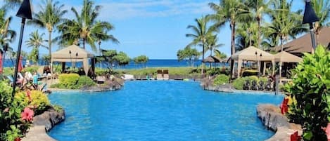 Outdoor pool, a heated pool