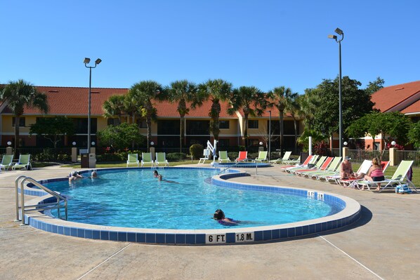 Outdoor pool, a heated pool