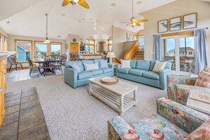 TV, DVD player, books - Soundside Home with Private Pool, Hot Tub, Game Room, Home Theaters, Tiki Bar (Avon)