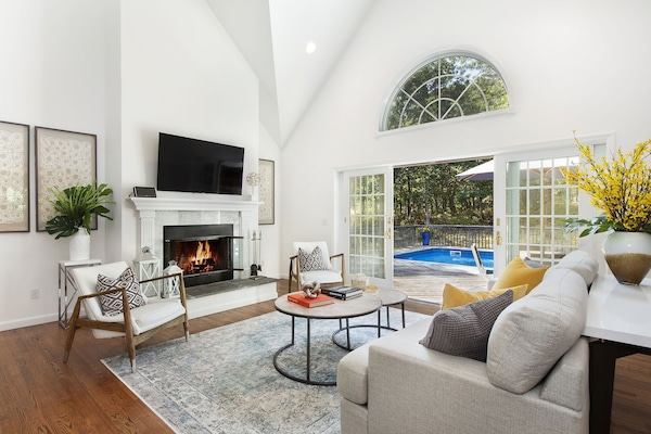 Living Room open to pool area