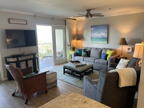 Smart TV, DVD player, books, video library