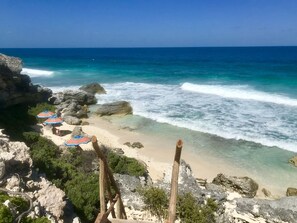 A la platja, gandules de platja i tovalloles de platja 