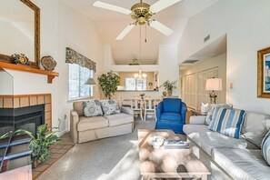 Smart TV, fireplace, DVD player, books - "West Hyde Park Gem: Lake Front Home with Short Walk to Beach" (Myrtle Beach)