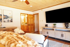 TV, fireplace, DVD player