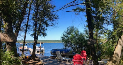Barn Style Lakefront Near Crystal Mountain with Pontoon and Game Room