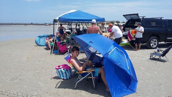 On the beach