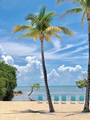 Beach nearby, sun loungers, beach towels