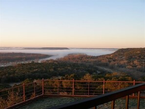 Property grounds - Brazos River View Large Covered Private Deck with Hot Tub and Fire Pit (Rio Vista)