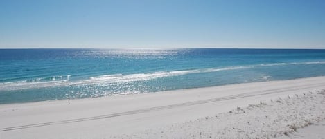 On the beach, beach towels