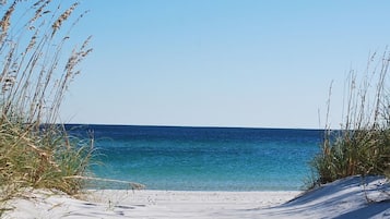 On the beach, beach towels