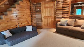 Smart TV, chimenea, videojuegos y reproductor de DVD