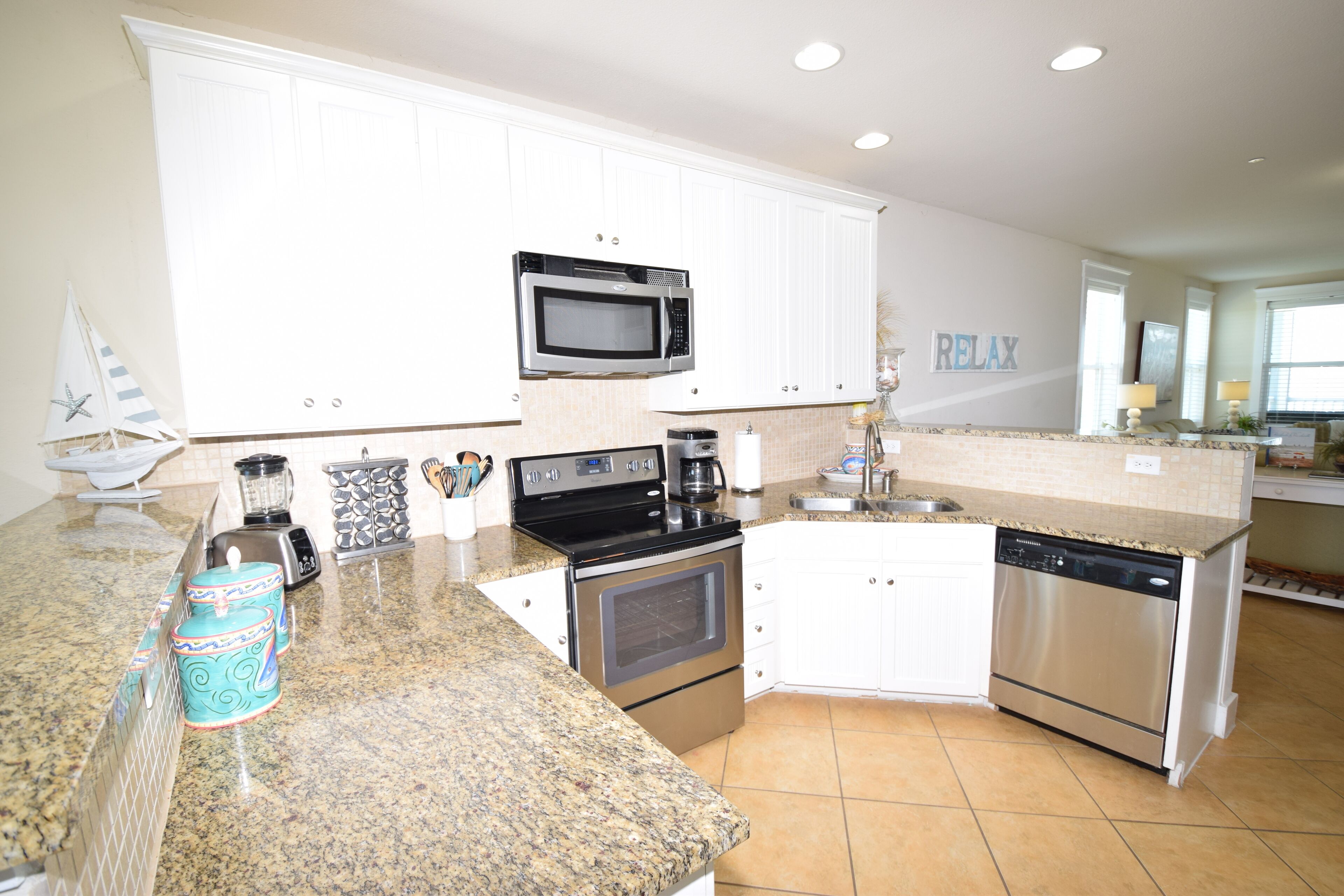 Beautiful views of Galveston Bay from this stunning unit in Pointe West !