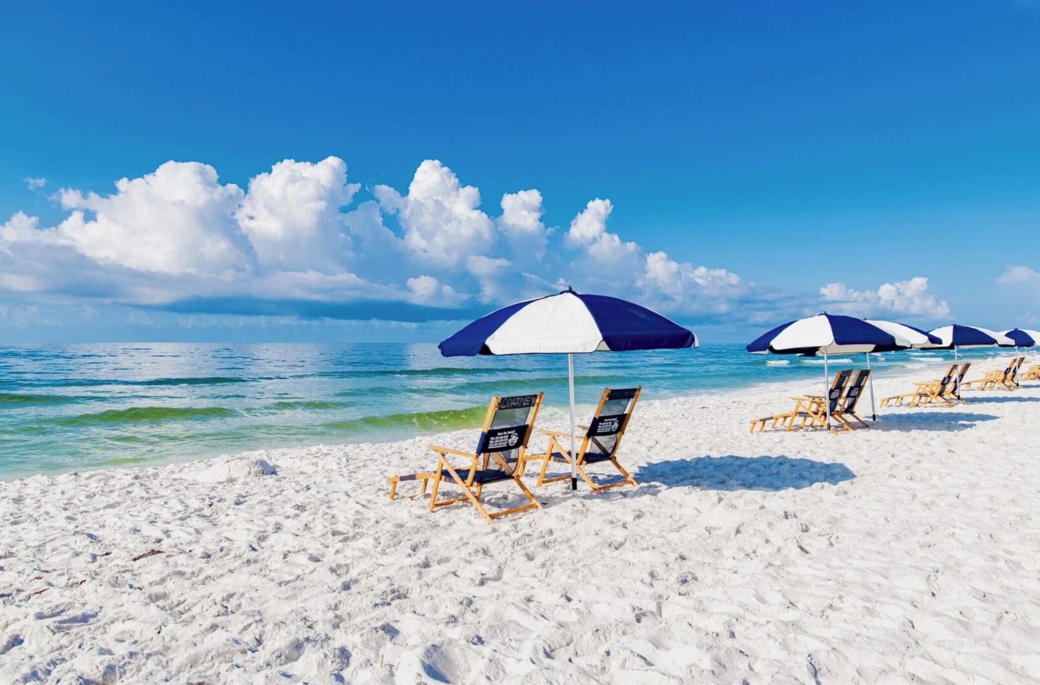 On the beach, beach towels