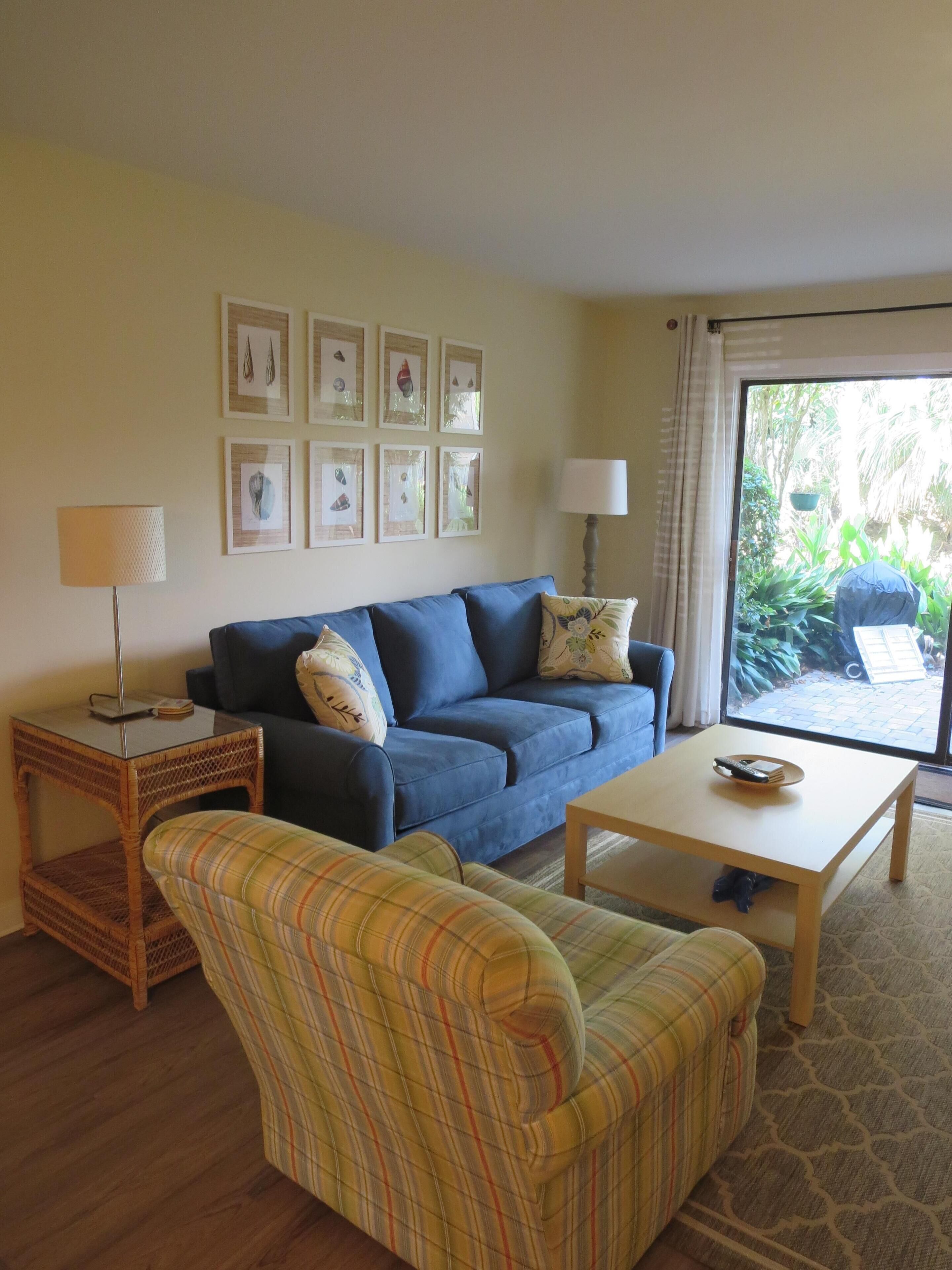 Living area with new sleeper sofa
