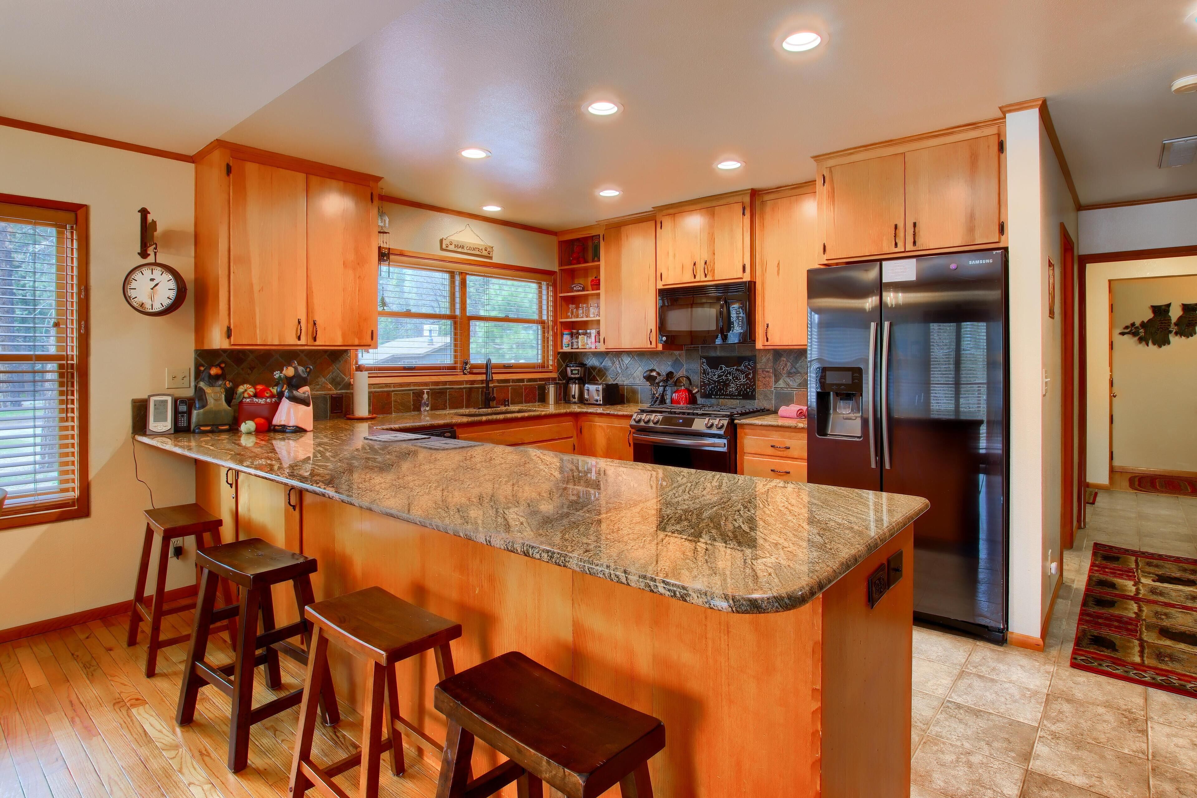 Microwave, oven, stovetop, dishwasher