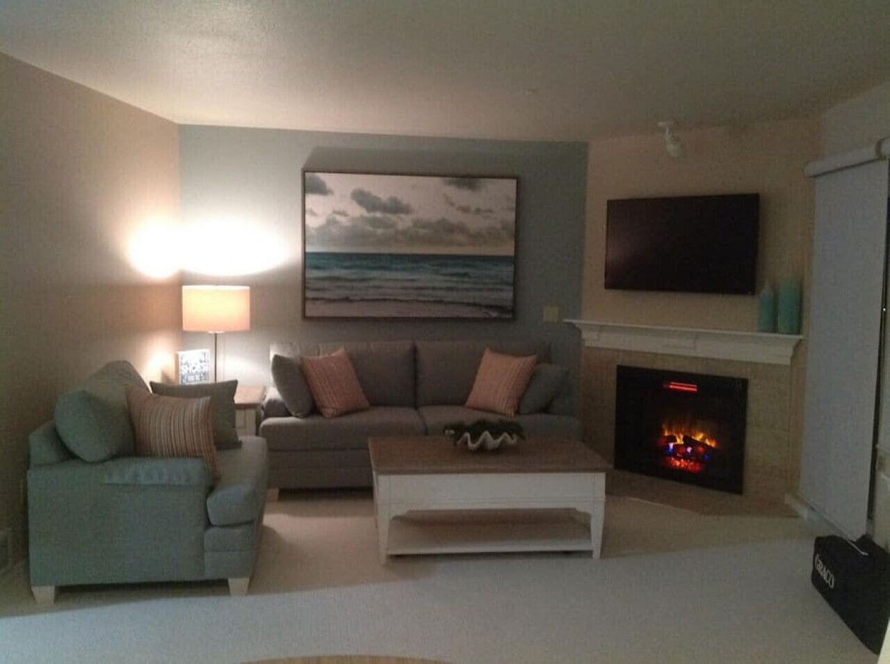 TV connectée, cheminée