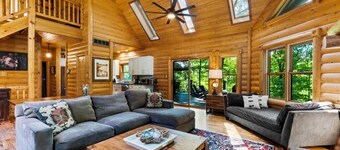 Private Cabin w/ Hot Tub, Fire Pit & River Views | WAYA's Den