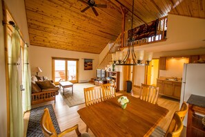 Smart TV, DVD player, books, video library