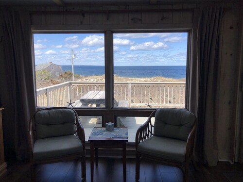 Cape Cod Dune Cottage Spectacular Ocean Views, over the dune to a private beach