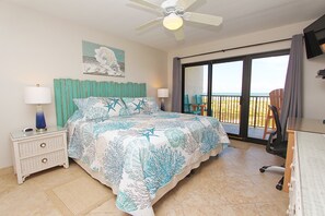 2 bedrooms, memory-foam beds, iron/ironing board, travel cot