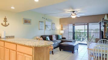 TV, DVD player, stereo