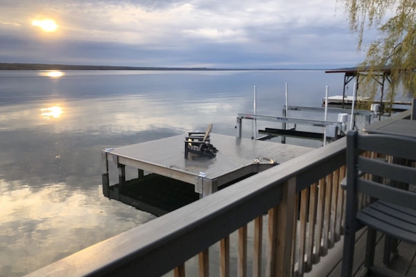 View from over-water deck. Stunning views in any season. Fantastic sunsets.