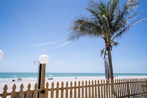 On the beach, beach towels