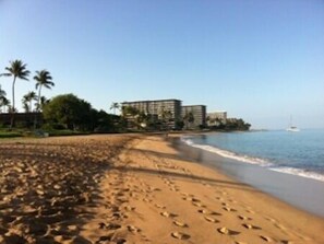 Plage à proximité, chaises longues