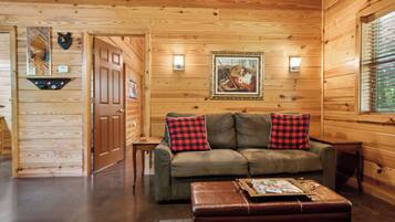Smart TV, fireplace, DVD player