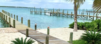 Beachfront House  Private Dock & Beach Tahiti Beach House - Hope Town  5 STAR