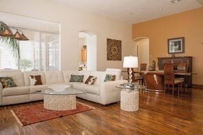 Fireplace, DVD player, printers