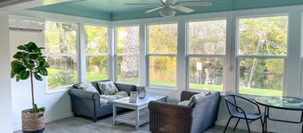 Waterfront freshwater paradise with pool! Swim with manatees in our backyard!