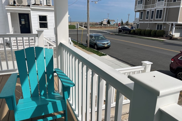 View from front porch. One house from the beach!