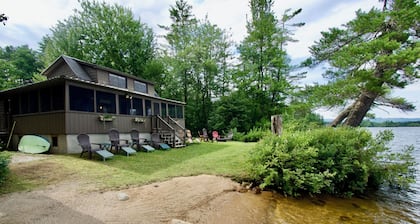 Kezar Lake Waterfront Cottage Guesthouse Huge Porch Sandy Beach Dock Watercraft