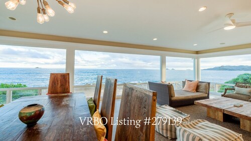 Kailua Oceanfront Villa with Heated Pool & Spa