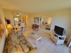 Fernseher, DVD-Player, Stereoanlage