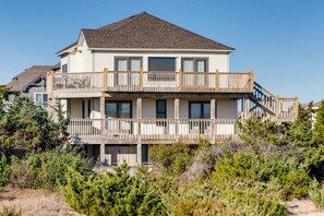 Exterior - Oceanfront Dog Friendly Home with Private Pool, Hot Tub, Game Room, Basketball (Salvo)