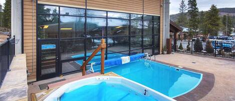 Indoor pool, a heated pool