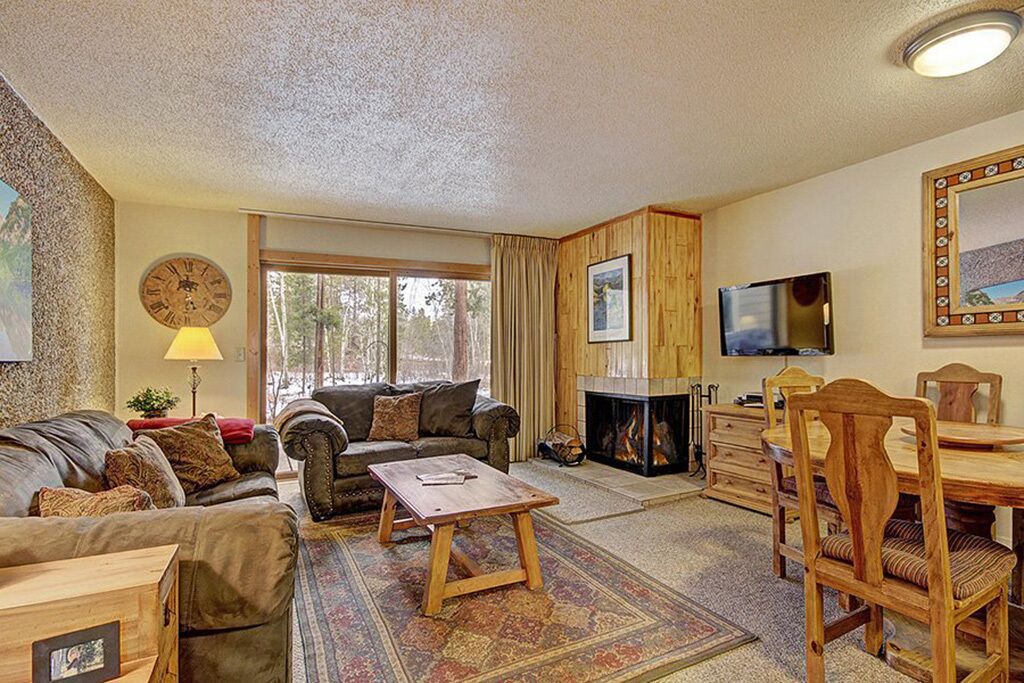 Smart TV, fireplace, DVD player, books