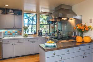 Fridge, microwave, oven, stovetop - Lakefront Estate - Private Dock, Guest House & Room for 14 (Copake)